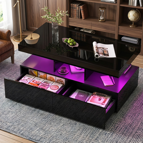 Coffeetable with led high - led,