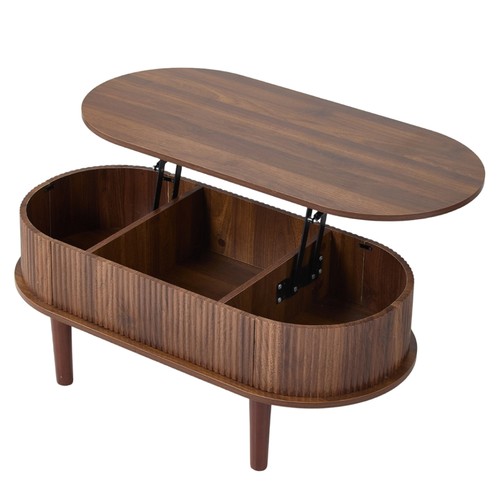 Lift top coffee table oval - coffee,