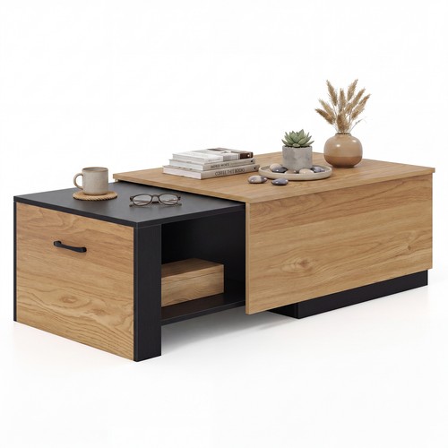 Extendable coffee table with - extendable,