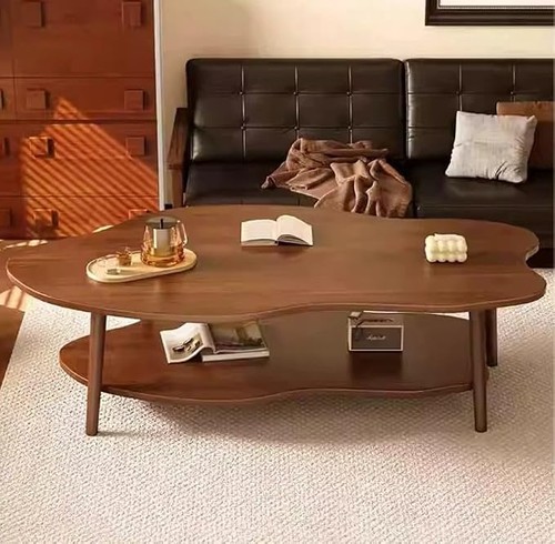 Oval wooden coffee - coffee, table