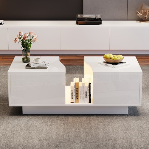 High gloss white coffee - high,