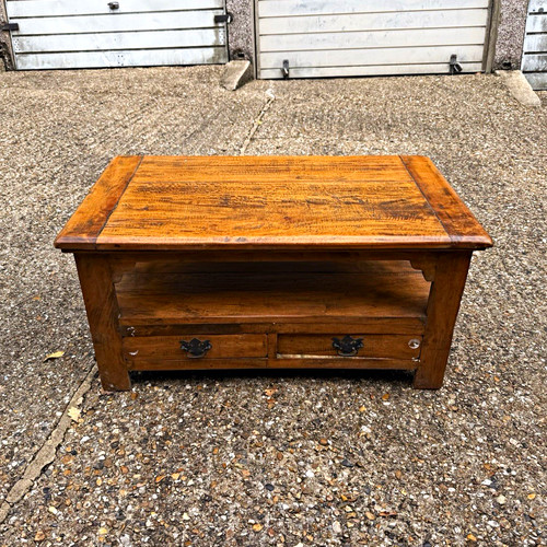 Rectangular wood coffee table - rectangular,