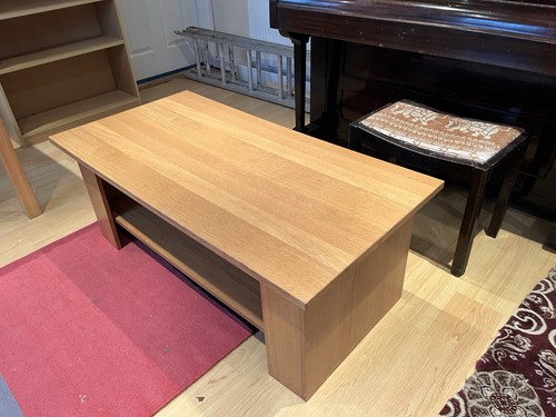 Rectangular solid wood coffee - solid,