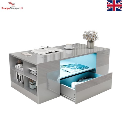 High gloss rectangular coffee - high,
