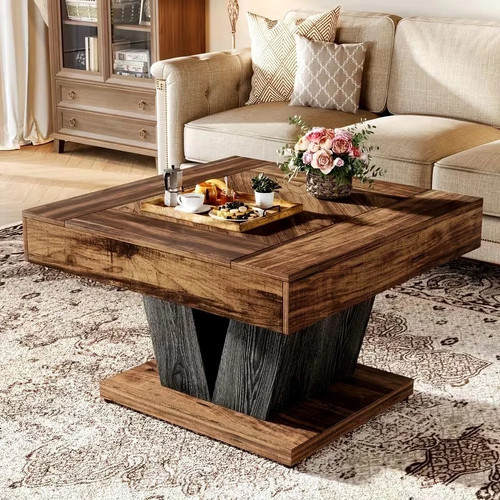 Square coffee table - coffee,