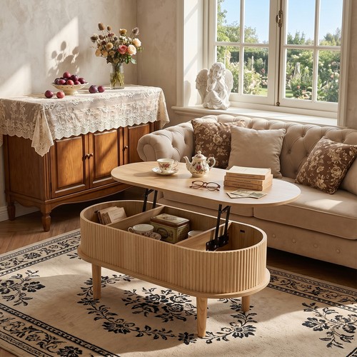 Lift top coffee table oval - lift,