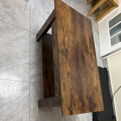 Dark wood rectangular lift top - dark,