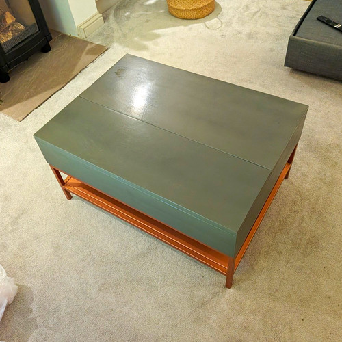 Grey lift top coffee - coffee, table