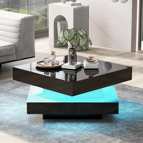 Coffee table square - coffee, gloss