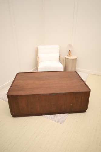 Dark wood rectangular coffee - rectangular,