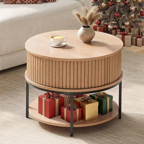 Elegant round coffee table - round,