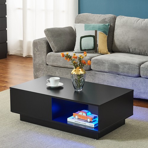 Modern black coffee table with - coffee,