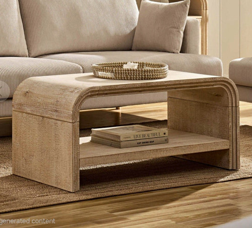 Light wood coffee table with - wood,