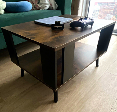 Rectangular wood coffee table - wood,