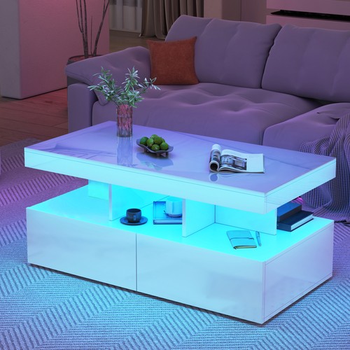 Coffee table with led - coffee,