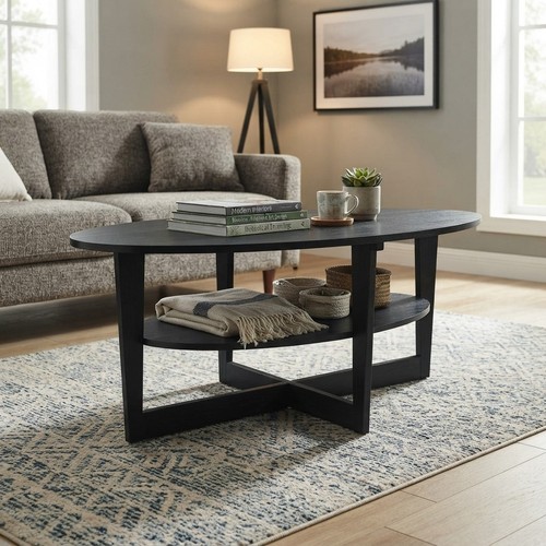 Contemporary oval coffee table - contemporary,