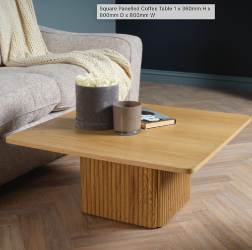 Square panelled coffee - coffee, table