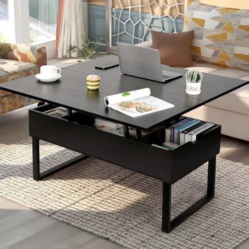 Black lift top coffee table - lift,