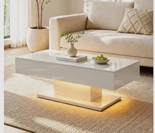 White high gloss rectangular - high,