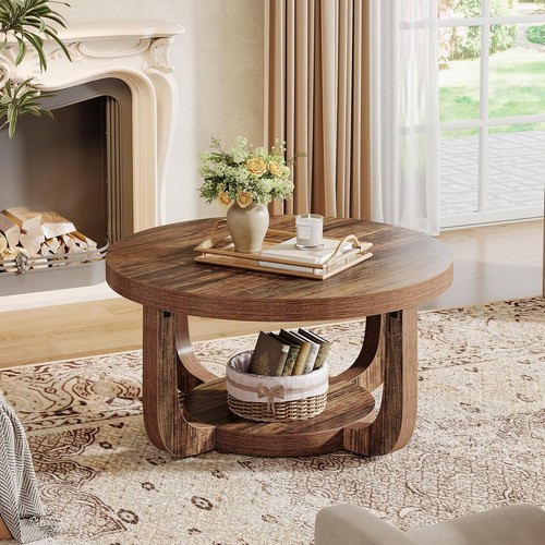 Modern round coffee table - round,