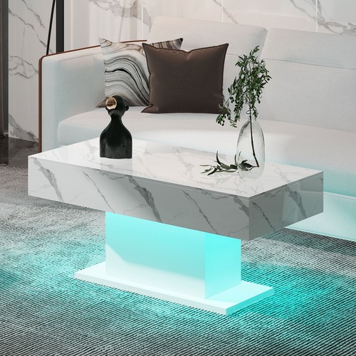 High gloss led coffee table - gloss,