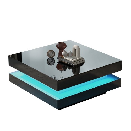 Black high gloss led coffee - black,