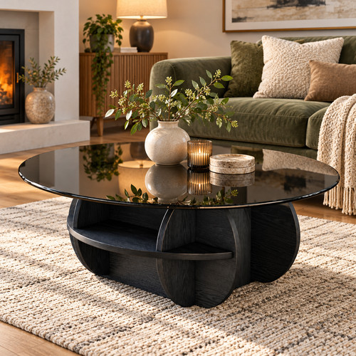 Modern oval coffee table - modern,