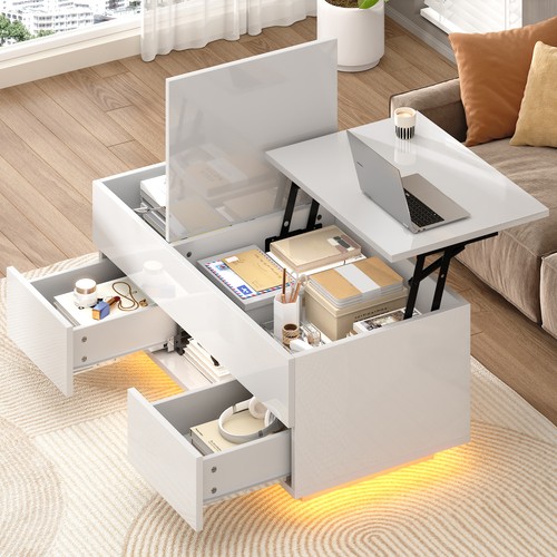 Lift top coffee table high - coffee,