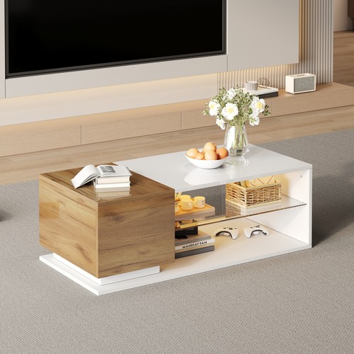Coffee table with led - coffee,