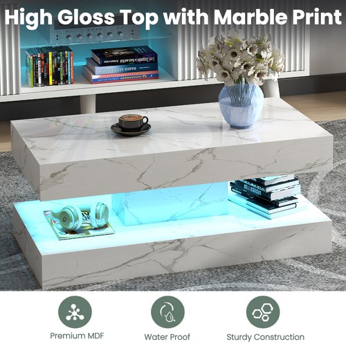 High gloss led coffee - high,