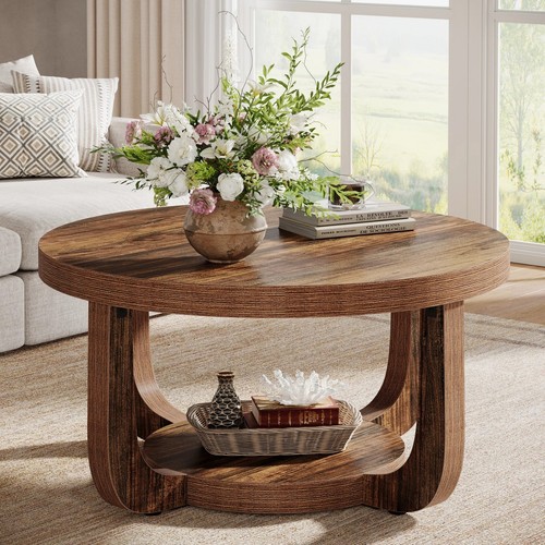 Round coffee table - coffee, table,