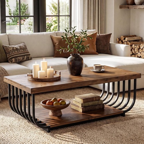 Solid wood coffee table - solid,
