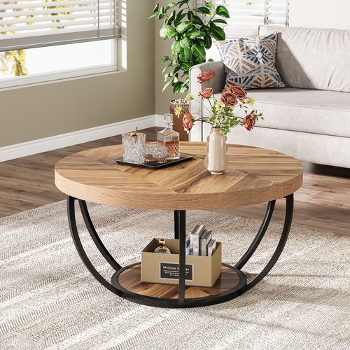 Round coffee table - round,