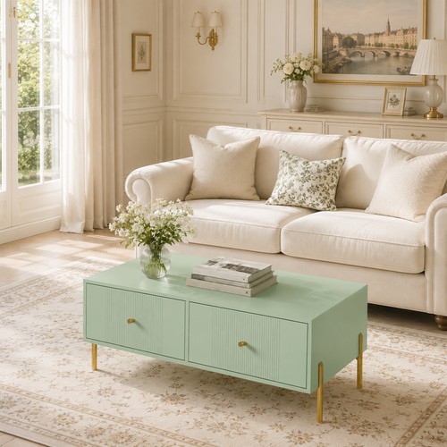 Modern coffee table with - coffee, 2