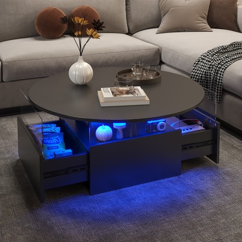 Led coffee table with - table, 2