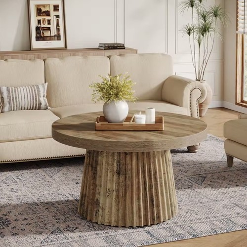 Round coffee table inch - coffee,